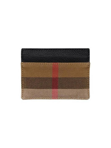 Sandon Vintage Check Card Holder Black Brown - BURBERRY - BALAAN 1