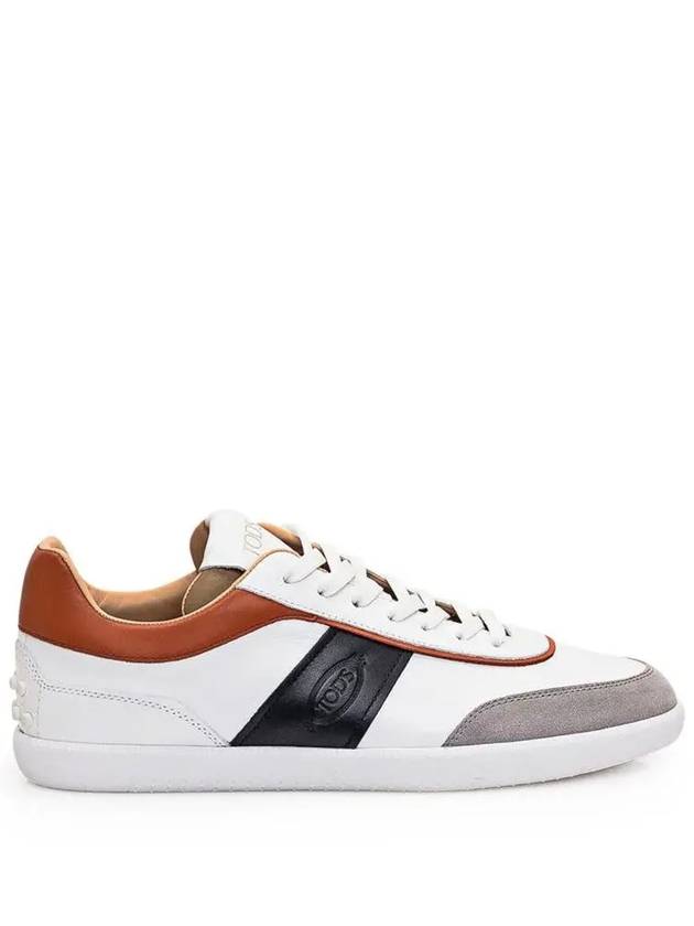 Leather Panel Low Top Sneakers White - TOD'S - BALAAN 2