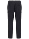 Supima Cotton Twill Stretch TC Straight Pants Black - STONE ISLAND - BALAAN 4