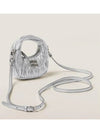 Wander Matelasse Micro Nappa Leather Hobo Mini Bag Silver - MIU MIU - BALAAN 2