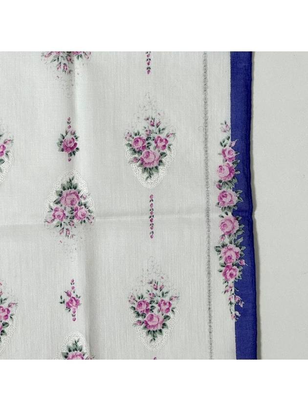 White Purple Flower Handkerchief 8 3VDIA298353 - DIOR - BALAAN 4