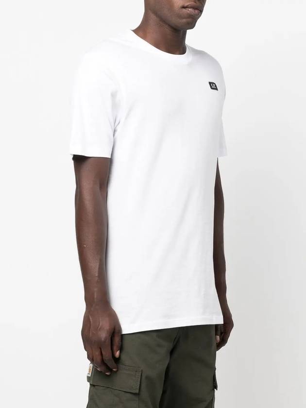 Mini Square Logo Print Short Sleeve T-Shirt White - CP COMPANY - BALAAN 4