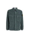 Wappen Patch Two Pocket Shirt Jacket Blue Green - STONE ISLAND - BALAAN 1