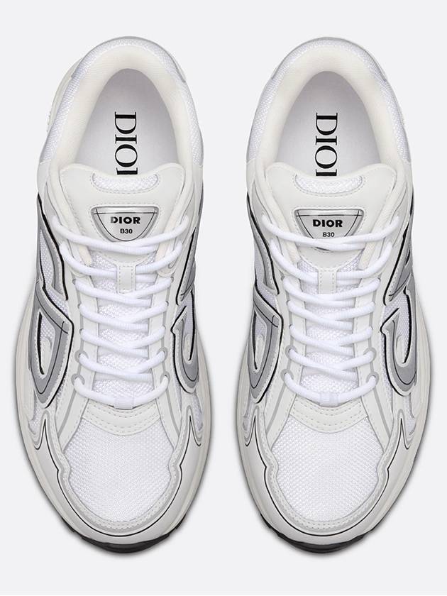 B30 Mesh Technical Fabric Low Top Sneakers White - DIOR - BALAAN 4