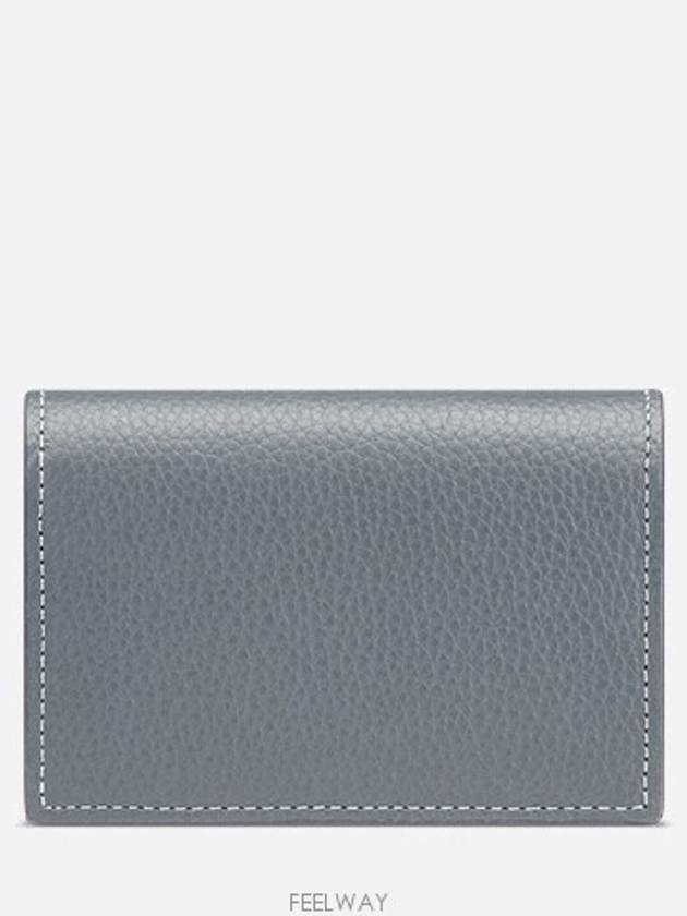 CD Icon Business Grained Calfskin Card Holder Deep Grey - DIOR - BALAAN 6