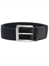 Zebra Broad Strap Leather Belt Navy - PAUL SMITH - BALAAN 2