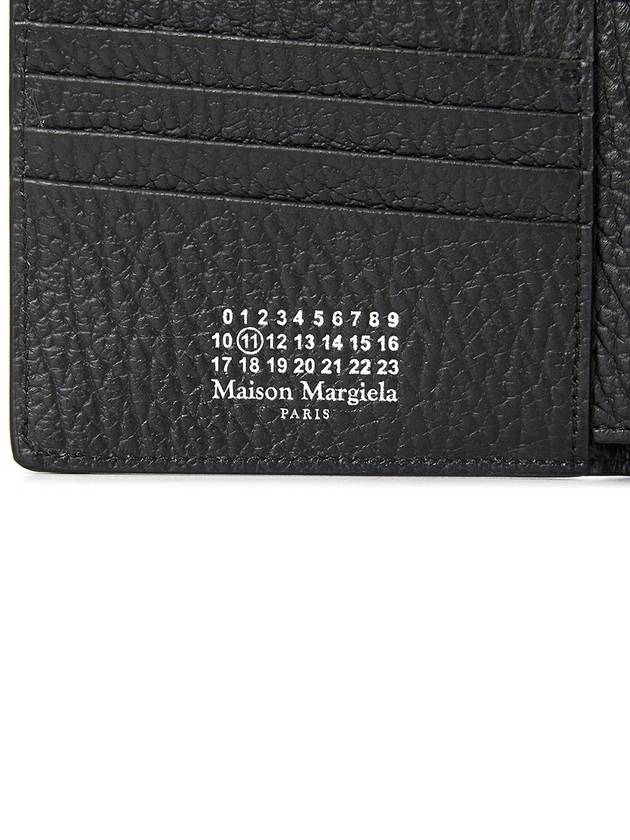 Stitched Leather Bifold Half Wallet Black - MAISON MARGIELA - BALAAN 8