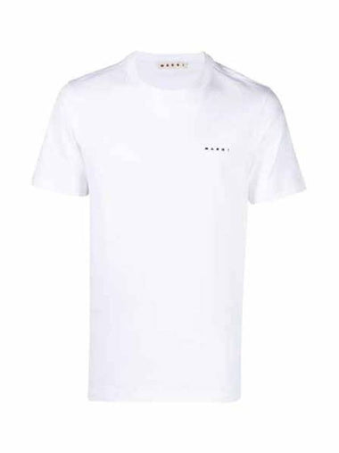 Logo Print Short Sleeve T-Shirt White - MARNI - BALAAN 1