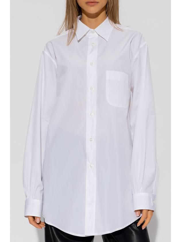 Pocket Cotton Long Sleeve Shirt White - MAISON MARGIELA - BALAAN 4