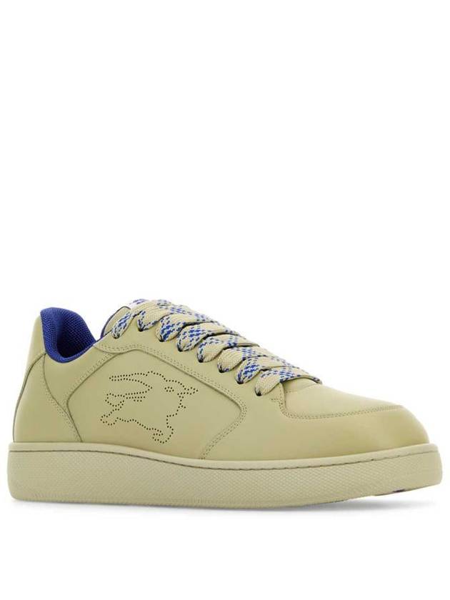 Stock Leather Low-Top Sneakers Hunter - BURBERRY - BALAAN 3