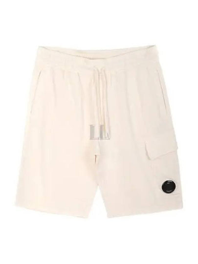 Light Fleece Utility Shorts Beige - CP COMPANY - BALAAN 2