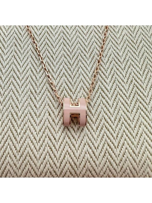 24 Years Women s Pop Ache Mini Necklace Rose Gold Pink - HERMES - BALAAN 1