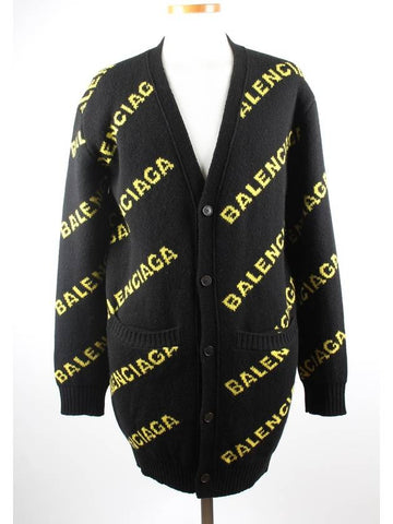 multi logo cardigan - BALENCIAGA - BALAAN 1