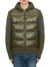 Men's Padded Wool Cardigan Dark Green - MONCLER - BALAAN 2