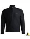 Decorative Reflective Logo Zip Up Sweatshirt Black - HUGO BOSS - BALAAN 2