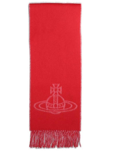 Double logo muffler red - VIVIENNE WESTWOOD - BALAAN 1