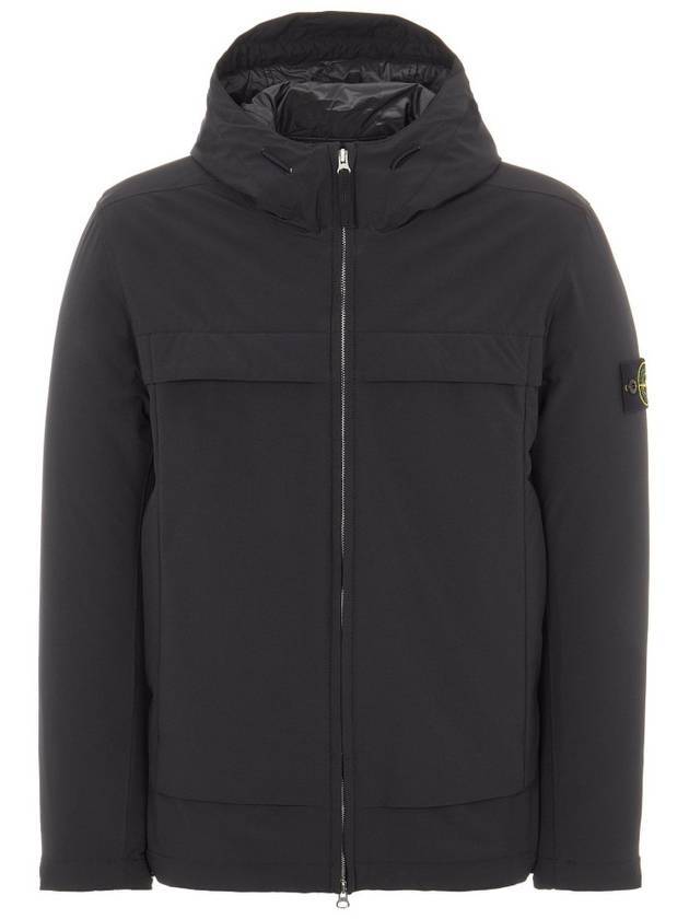 Wappen Patch Loft Soft Shell R Hooded Jacket Black - STONE ISLAND - BALAAN 1