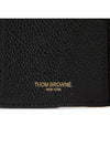 RWB Stripe Pebble Leather Tri-fold Half Wallet Black - THOM BROWNE - BALAAN 9