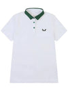 POLY SQUARE MESH GOLF T-SHIRT WHITE - WHITEBALL - BALAAN 10