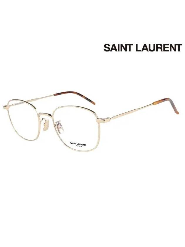 Eyewear Square Eyeglasses Gold - SAINT LAURENT - BALAAN 3