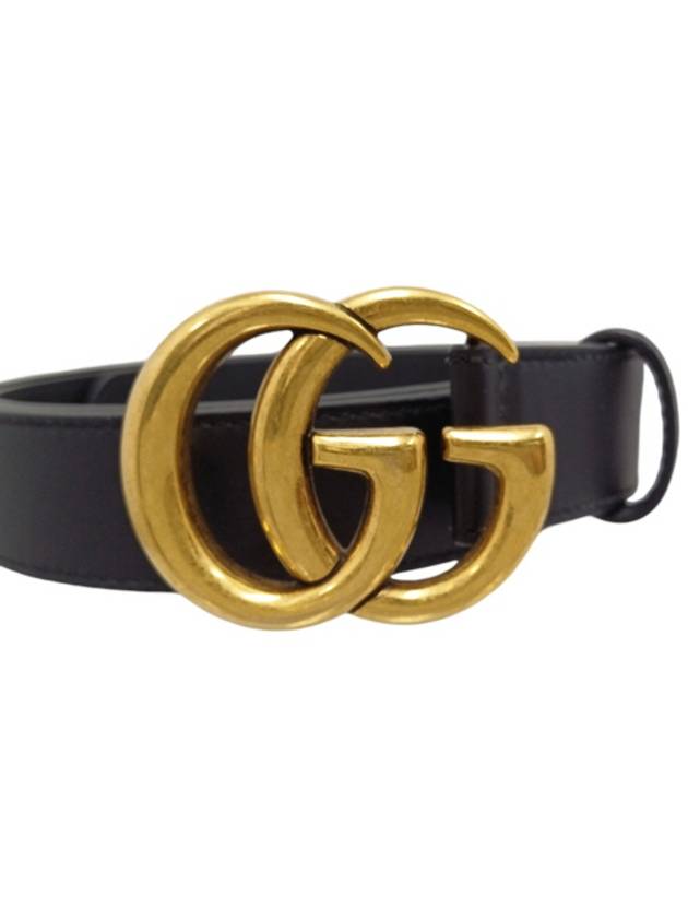 414516 GG Marmont black leather belt 95size - GUCCI - BALAAN 3