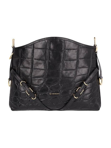 MEDIUM VOYOU BAG IN CROCODILE EFFECT LEATHER - GIVENCHY - BALAAN 1