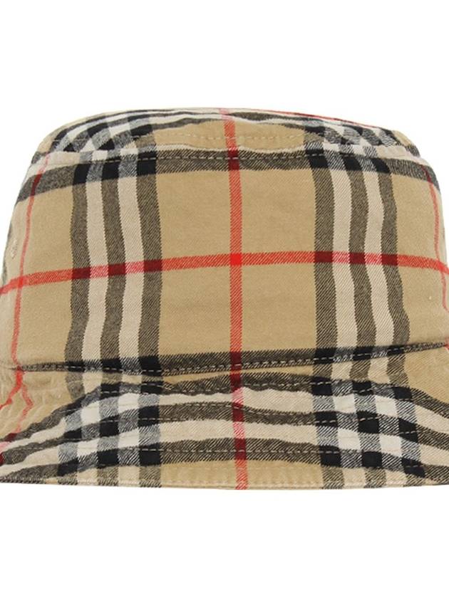 Check Cotton Bucket Hat Beige - BURBERRY - BALAAN 4