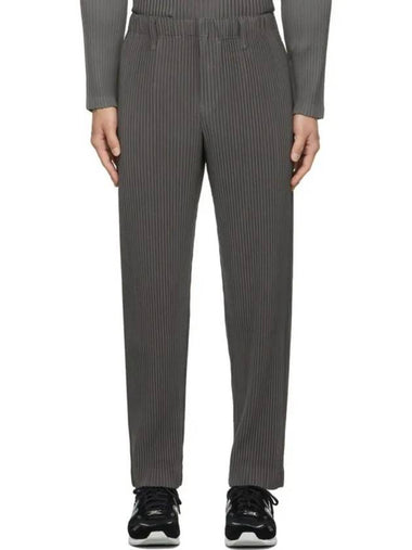 Homme Plissé Issey Miyake Collar Pleated Spot Basic Pants Gray - ISSEY MIYAKE - BALAAN 1