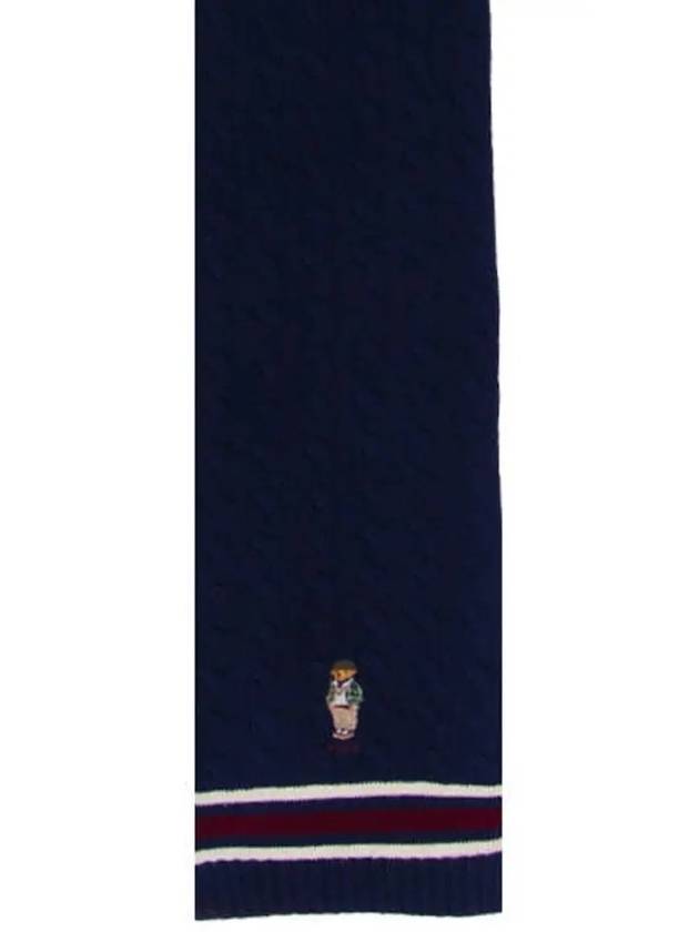 Teddy Bear Embroidery Cable Muffler 449923729 001 - POLO RALPH LAUREN - BALAAN 3