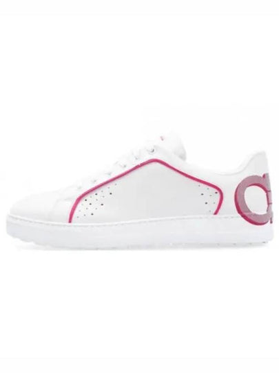 Piping Low-Top Sneakers Pink White - SALVATORE FERRAGAMO - BALAAN 2