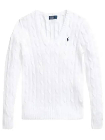 Women's Embroidered Logo Knit Top White - POLO RALPH LAUREN - BALAAN 2