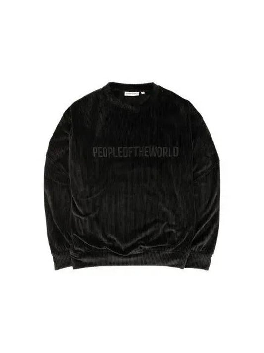 Corduroy Balboa Sweatshirt Black - PEOPLE OF THE WORLD - BALAAN 2