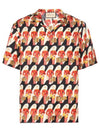 Porter Print Silk Short Sleeve Shirt - GUCCI - BALAAN 3