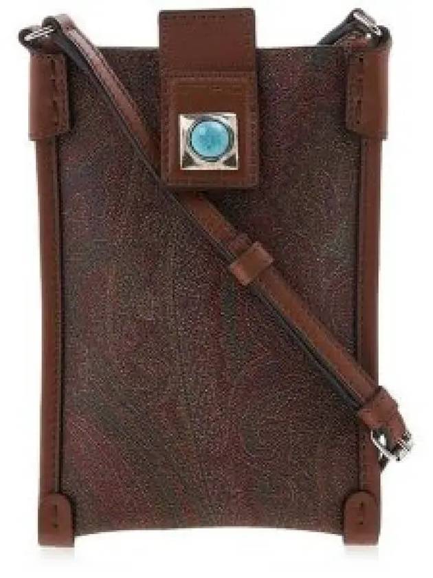 Women's Paisley Phone Holder Mini Bag Brown - ETRO - BALAAN 2