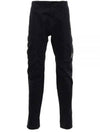 Stretch Sateen Ergonomic Lens Cargo Straight Pants Nightshade - CP COMPANY - BALAAN 1