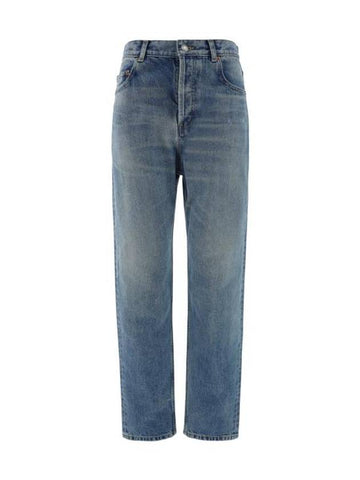 Denim Straight Pants 747651Y13KB 5272 LIGHT BLUE - SAINT LAURENT - BALAAN 1