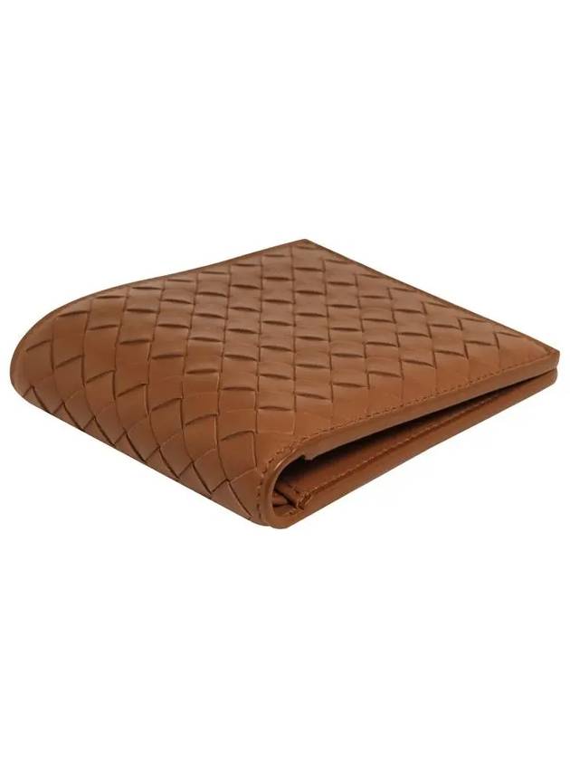 Intrecciato Leather Half Wallet Brown - BOTTEGA VENETA - BALAAN 4