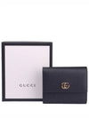 GG Marmont halfwallet black - GUCCI - BALAAN.