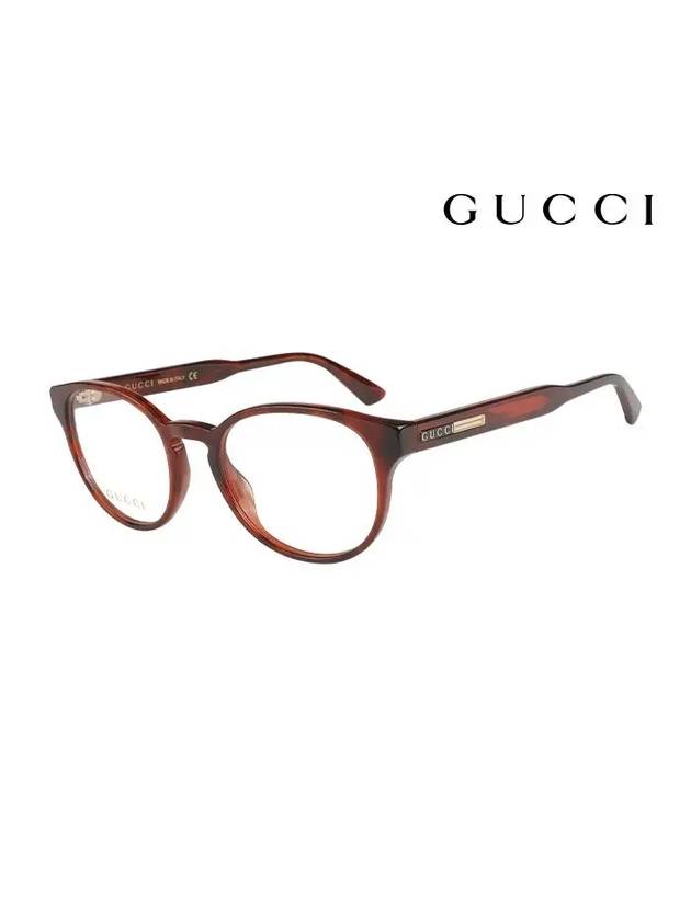 Eyewear Round Acetate Glasses Brown - GUCCI - BALAAN 3