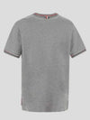 RWB Trimmed Cotton Short Sleeve T-Shirt Grey - THOM BROWNE - BALAAN 6