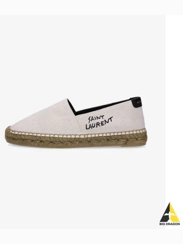 Women's Monogram Canvas Espadrilles Beige - SAINT LAURENT - BALAAN 2