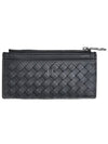 Intrecciato Zipper Card Wallet Black - BOTTEGA VENETA - BALAAN 2