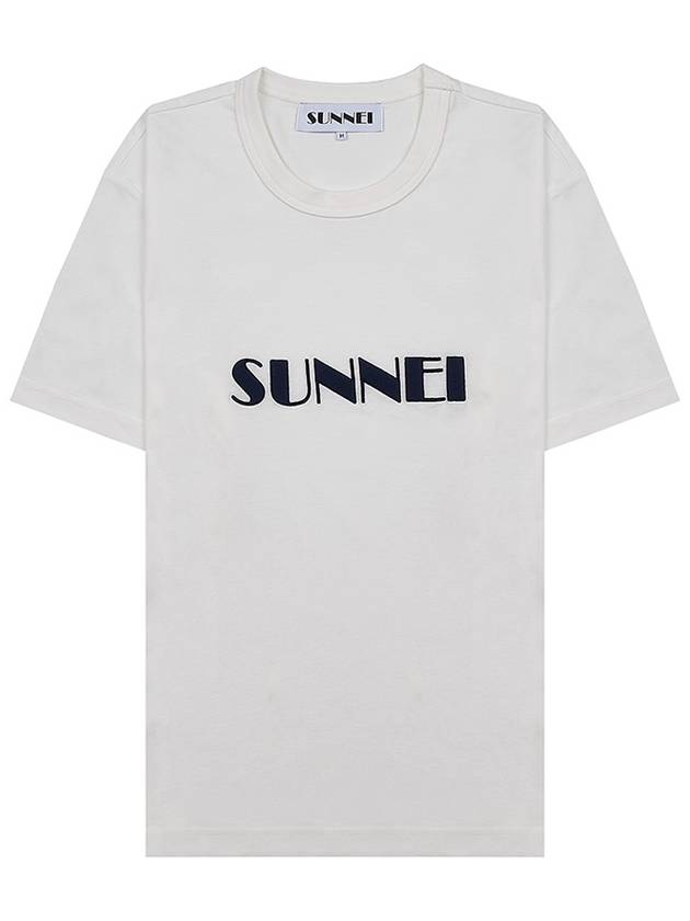 Men s Big Logo Embroidered Short Sleeve T Shirt MRTWXJER069 JER012 7478 - SUNNEI - BALAAN 8