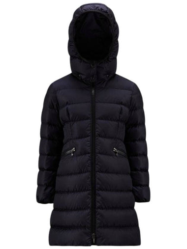 Kids Charpal Hooded Long Down Padding Night Blue - MONCLER - BALAAN 1