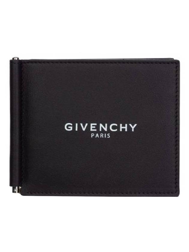 Signature Logo Mini Clip Half Wallet Black - GIVENCHY - BALAAN 1