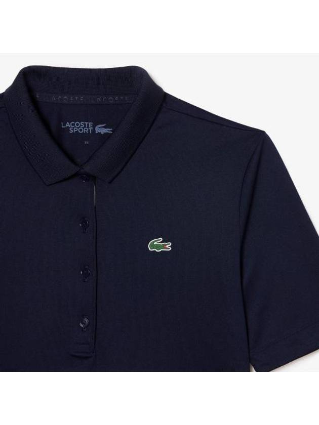 Women's Golf Performance Ultra Dry Short Sleeve Polo Shirt Navy - LACOSTE - BALAAN 3