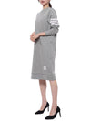 Classic Loopback 4-Bar Sweater Midi Dress Light Grey - THOM BROWNE - BALAAN 5