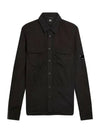 Lens Poplin Long Sleeve Shirt Black - CP COMPANY - BALAAN 3