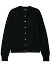 Marine Wool Cardigan Black - A.P.C. - BALAAN 4