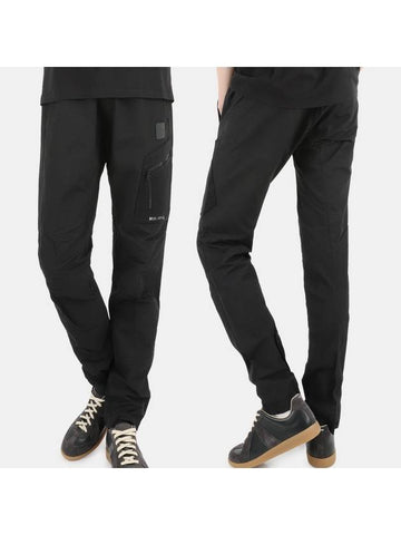 Men's Logo Patch Zipper Pocket Pants Black 12CMPA161A 005591G 999 - CP COMPANY - BALAAN 1